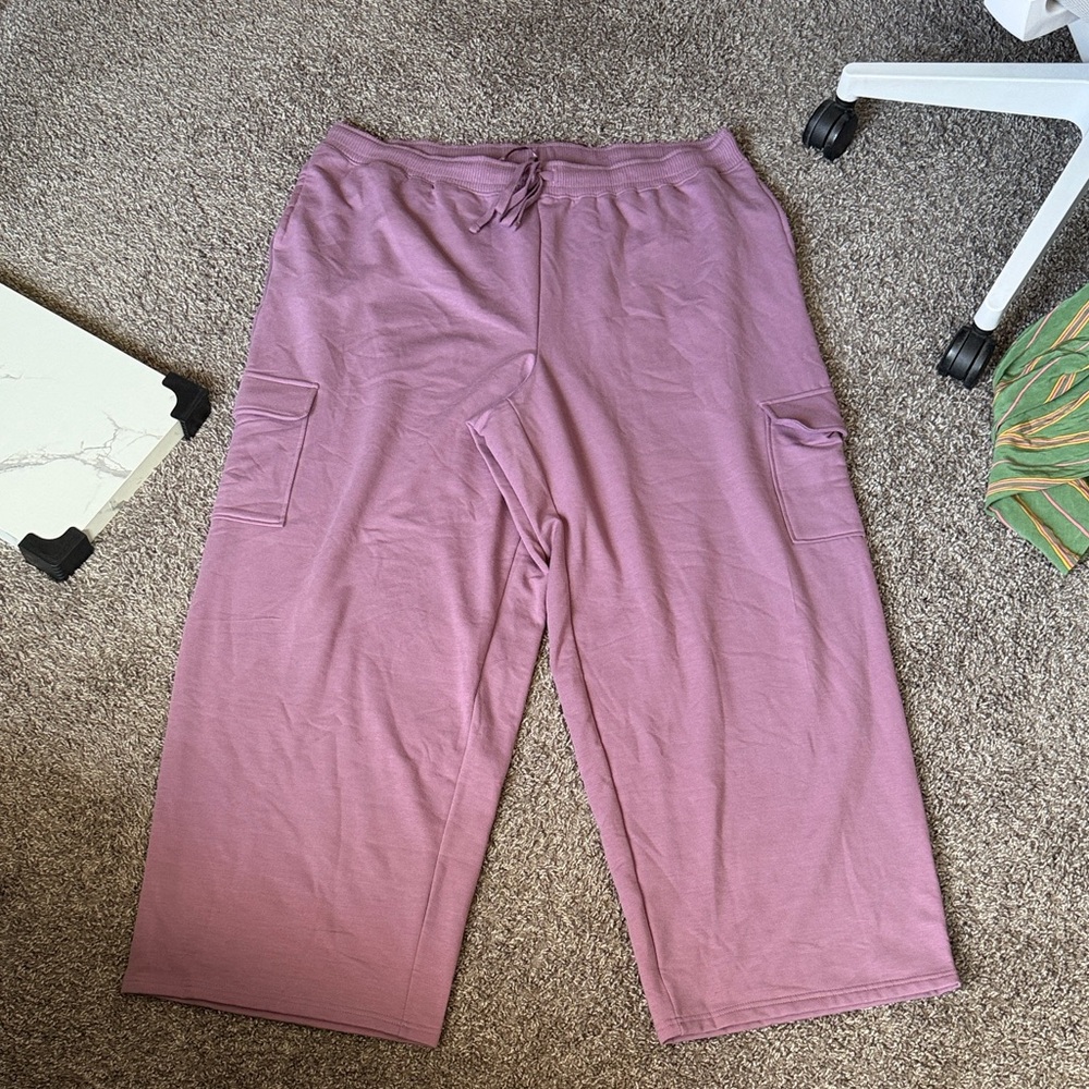 Purple/ Pink wide leg pants size XXL - Picture 2 of 6